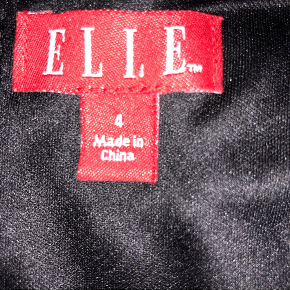 Elle Black Red Flocked Fit & Flare Party Dress - Picture 6 of 16